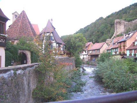 Kaysersberg : vue du pont fortifi